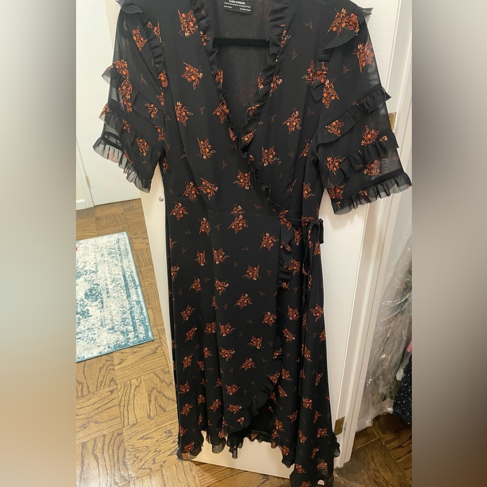 Zara Wrap Dress - Size Medium